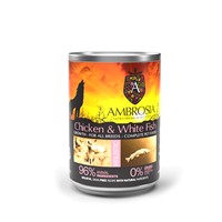 AMBROSIA WET FOOD GROWTH DOG CHICKEN & WHITE FISH WITH BUTTERNUT SQUASH 395gr