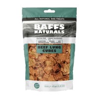 BAFFS NATURALS BEEF LUNG CUBES TREATS 100GR