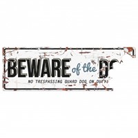 D&D ΠΙΝΑΚΙΔΑ ΣΗΜΑΝΣΗΣ ΣΚΥΛΟΥ BEWARE BITE WHITE BLUE 40x14cm ..