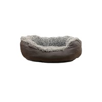 ROSEWOOD GREY LION FAUX SUEDE OVAL MD 62X38cm