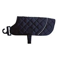 HAPPY PET WALK QUILTED CLASSIC COAT BLACK 30.5CM/