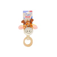 GLEE ΠΑΙΧΝΙΔΙ ΣΚΥΛΟΥ COFFEE WOOD GIRAFFE RING 21cm