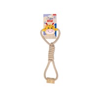 GLEE ΠΑΙΧΝΙΔΙ ΣΚΥΛΟΥ GIRAFFE TWISTED ROPE WITH COFFEE WOOD 38cm
