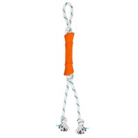 GREEN SHEEP SMALL NATURAL RUBBER BONE ROPE TOY-ORANGE
