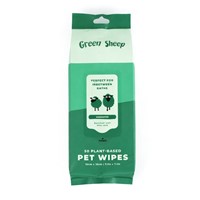 GREEN SHEEP 50 THICK PET WIPES 100% BAMBOO FIBRE-UNSCENTED