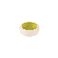 HAPPY PET ANTI-SPLASH CERAMIC PET BOWL GREEN