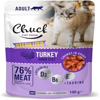 CHUCK POUCHES STERILISED TURKEY 100GR