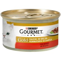 GOURMET GOLD ΚΟΜΜΑΤΑΚΙΑ ΣΕ ΣΑΛΤΣΑ 85gr ΒΟΔΙΝΟ