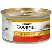 GOURMET GOLD ΚΟΜΜΑΤΑΚΙΑ ΣΕ ΣΑΛΤΣΑ 24Χ85gr ΒΟΔΙΝΟ(20+4ΔΩΡΟ)