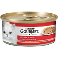 GOURMET ΚΟΜΜΑΤΑΚΙΑ ΣΕ ΣΑΛΤΣΑ 24Χ195gr ΣΟΛΟΜΟ ΣΠΑΝΑΚΙ