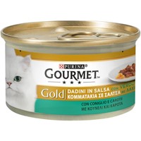 GOURMET GOLD ΚΟΜΜΑΤΑΚΙΑ ΣΑΛΤΣΑ 24Χ85gr ΚΟΥΝΕΛΙ&ΚΑΡΟΤΟ (20+4ΔΩΡΟ)