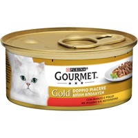 GOURMET GOLD DUO 24 Χ 85gr ΒΟΔΙΝΟ & ΚΟΤΟΠΟΥΛΟ (20+4ΔΩΡΟ)