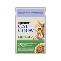 CAT CHOW STERILISED ΑΡΝΙ & ΦΑΣΟΛΑΚΙΑ ΣΕ ΣΑΛΤΣΑ 26X85gr