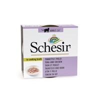 SCHESIR CAT BROTH 70GR ΤΟΝΟΣ ΜΕ ΚΟΤΟΠΟΥΛΟ