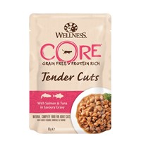 WELLNESS CORE CAT TENDER CUTS ΤΟΝΟΣ&ΣΟΛΟΜΟΣ 85GR