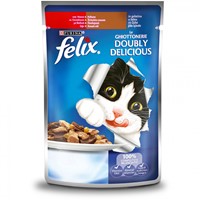 FELIX SENSATION ΜΕ ΒΟΔΙΝΟ ΚΑΙ ΝΤΟΜΑΤΑ ΣΕ ΖΕΛΕ 85gr