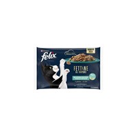 FELIX FETTINE Ποικιλία Ψαρικων Σολομό & Τόνο ζελε 12(4x80g)