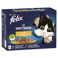 Felix AGAIL Πολυσυσκευασία 10x85gr με Τόνο, Κοτόπουλο, Κουνέλι & Γλώσσα