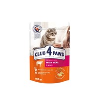 CLUB 4 PAWS Υγρή adult με μοσχαρι σε σάλτσα 100gr